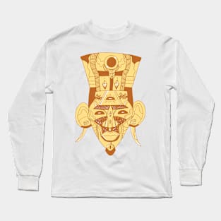 Terracotta African Mask 6 Long Sleeve T-Shirt